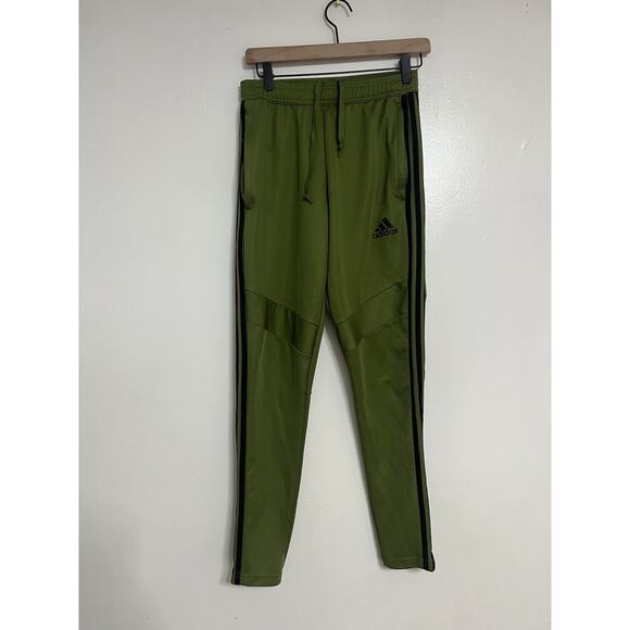 Adidas Tiro Pants Mens Small Tapered Ankle Zip Athletic Climacool GREEN - Picture 1 of 5